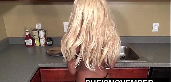  Msnovember Getting Naked In The Kitchen Pressured By Step Brother To Get  Freaky Spreading Her Ebony Vagina Open With Large Natural Rack Exposed , Long Blonde Hair Babe Sheisnovember HD